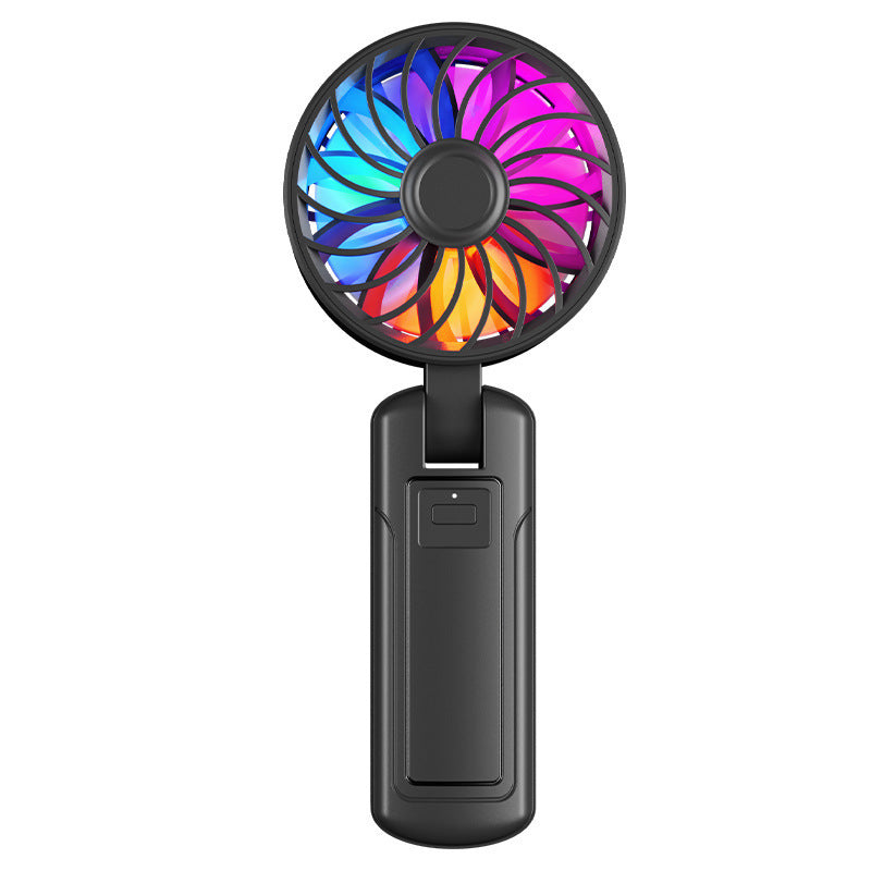 Unisex bærbar LED vifte i kompakt design, kraftig kjøling for reise og utendørs bruk. Oppladbar håndholdt sommervifte.