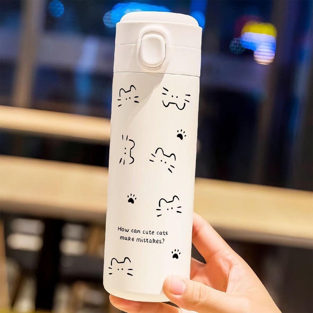 Dame isolert drikkeflaske med Hello Kitty motiv. Tilgjengelig i 320/420 ml, lekkasjesikker og BPA-fri.