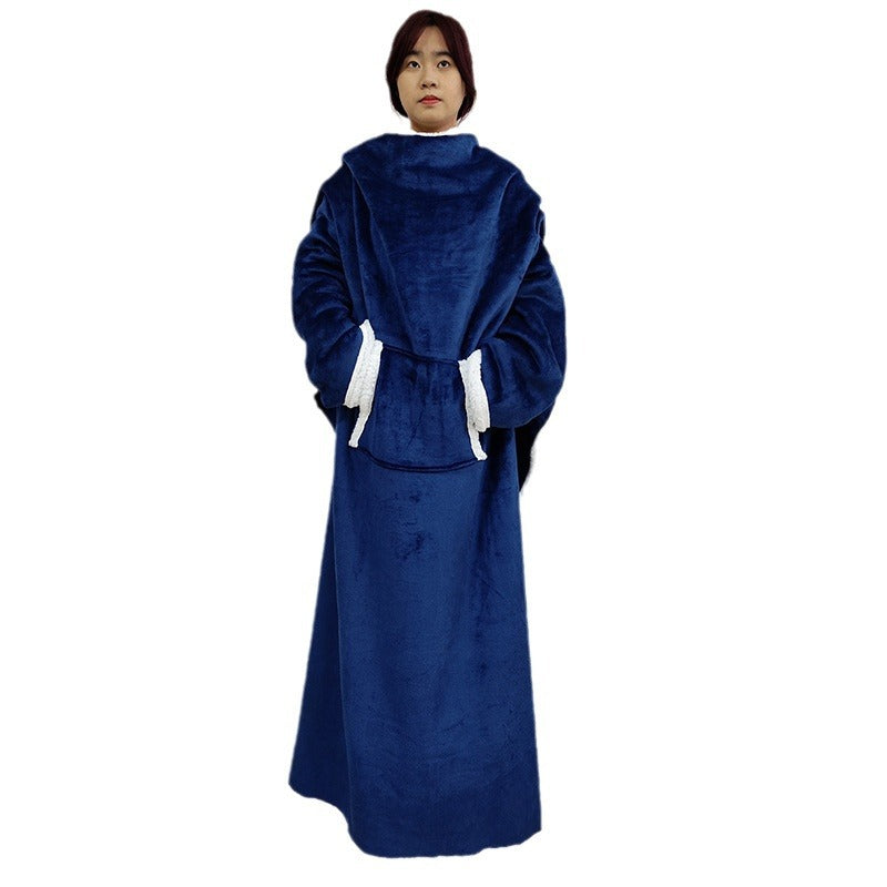 Oversized koseponcho teppe for dame; luksuriøs mykhet og ekstra varme til kalde kvelder.