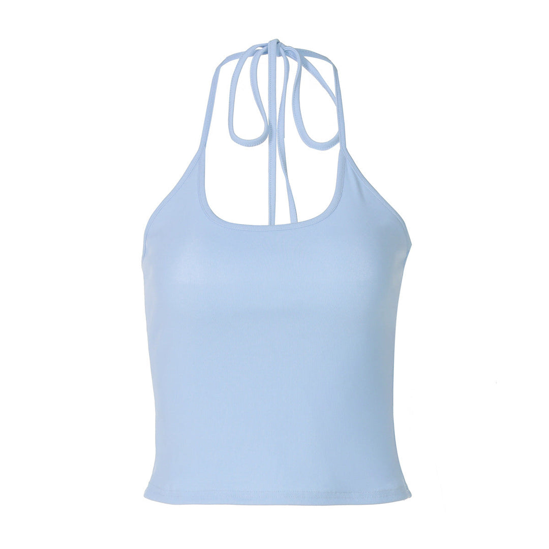 Tettsittende sporty dame haltertop, gir god støtte under trening.