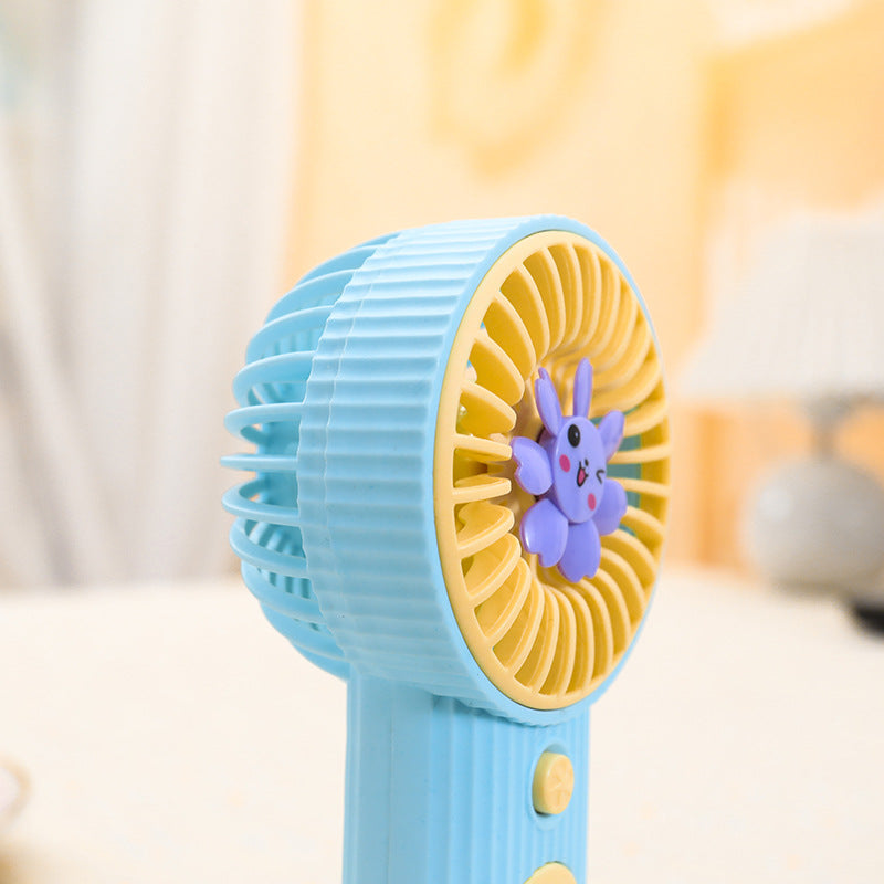 Kompakt USB-håndvifte for kvinner med elegant blomsterdesign. Stille og bærbar personlig vifte for sommeren.