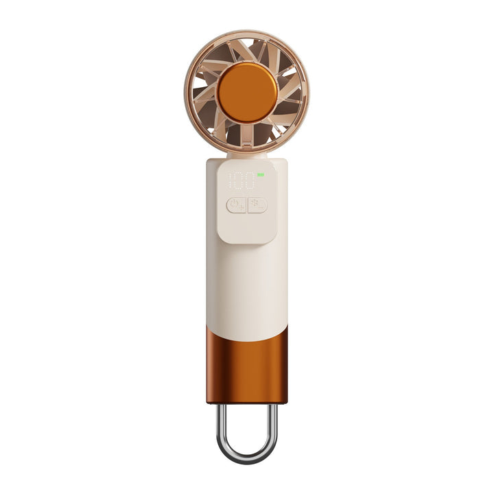 Håndholdt USB-vifte med sterk luftstrøm, ideell for utendørs sommerutstyr og reiser.