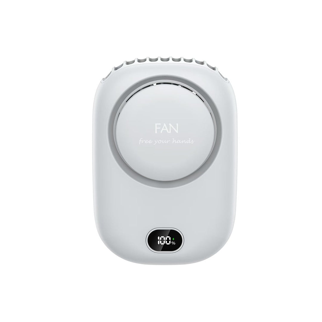 Dame bærbar håndvifte med integrert smarttelefonholder. Perfekt for avkjøling og handsfree mobilbruk.