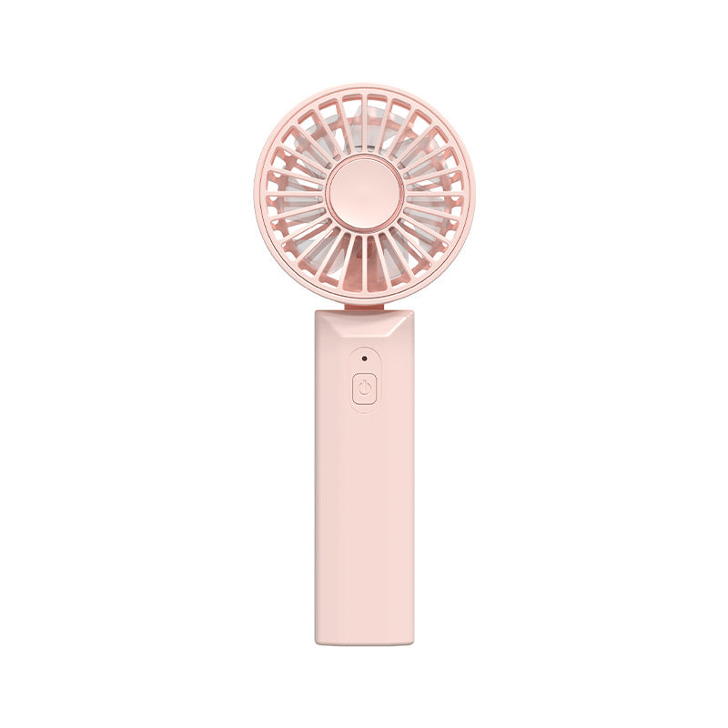 Rosa kvinnes bærbar USB-vifte, oppladbar for kraftig personlig avkjøling på reise, kontor, sommer.
