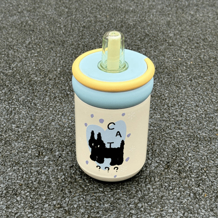 Dame drikkekopp med sjarmerende Hello Kitty-design, 500 ml. BPA-fri reisekopp for vann, barnekopp.