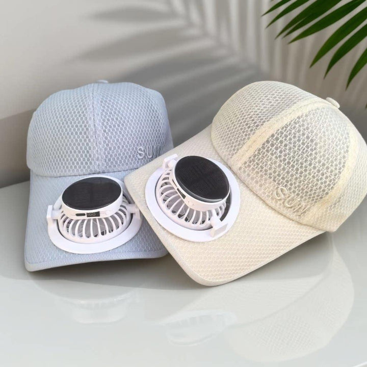 Unisex kjølende baseballcaps med USB-oppladbar vifte for sommerbruk og sport.