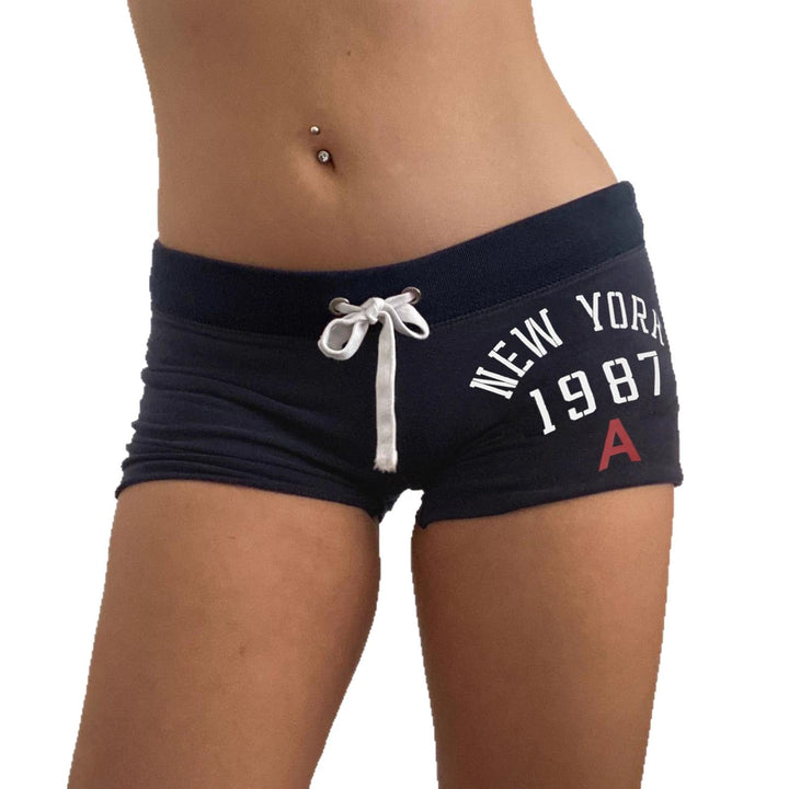 Dame badshorts for svømming, med høy midje og praktisk justerbar snor for best passform.