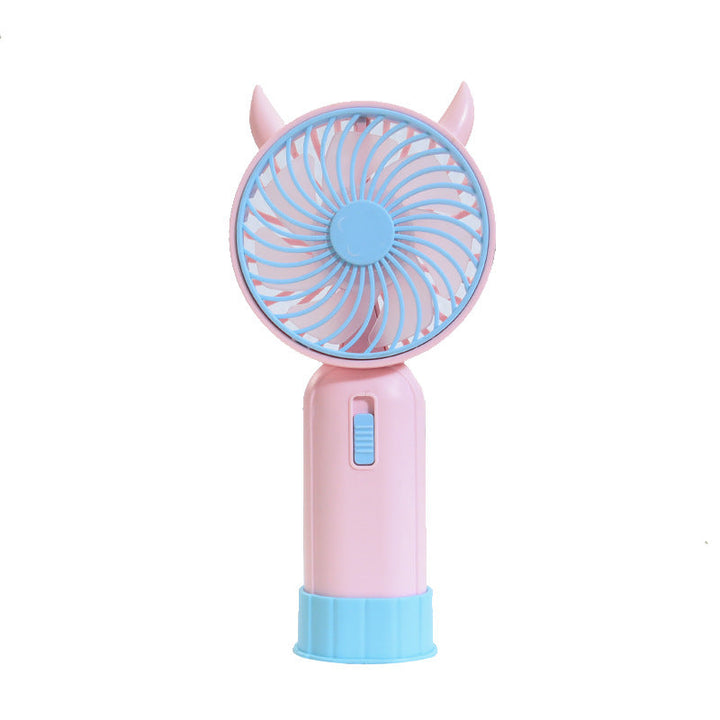 Kompakt USB-håndvifte i dyredesign, lett å ta med på reise for rask avkjøling.