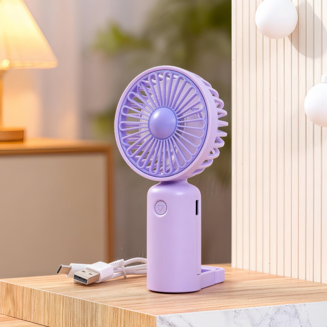Fargerik USB bordvifte (lilla, rosa, grønn) for bærbar kjøling i alle rom.