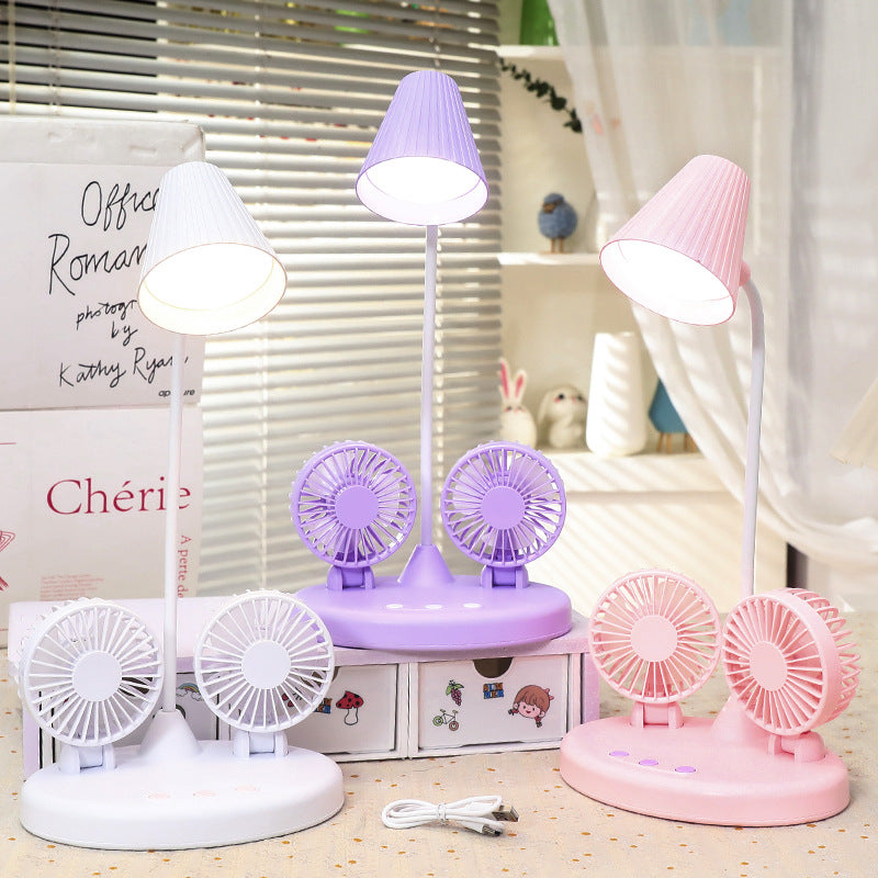 USB-drevet LED-lampe med vifte for kjøling. Perfekt som studielampe, nattbordslampe eller kontorlampe.