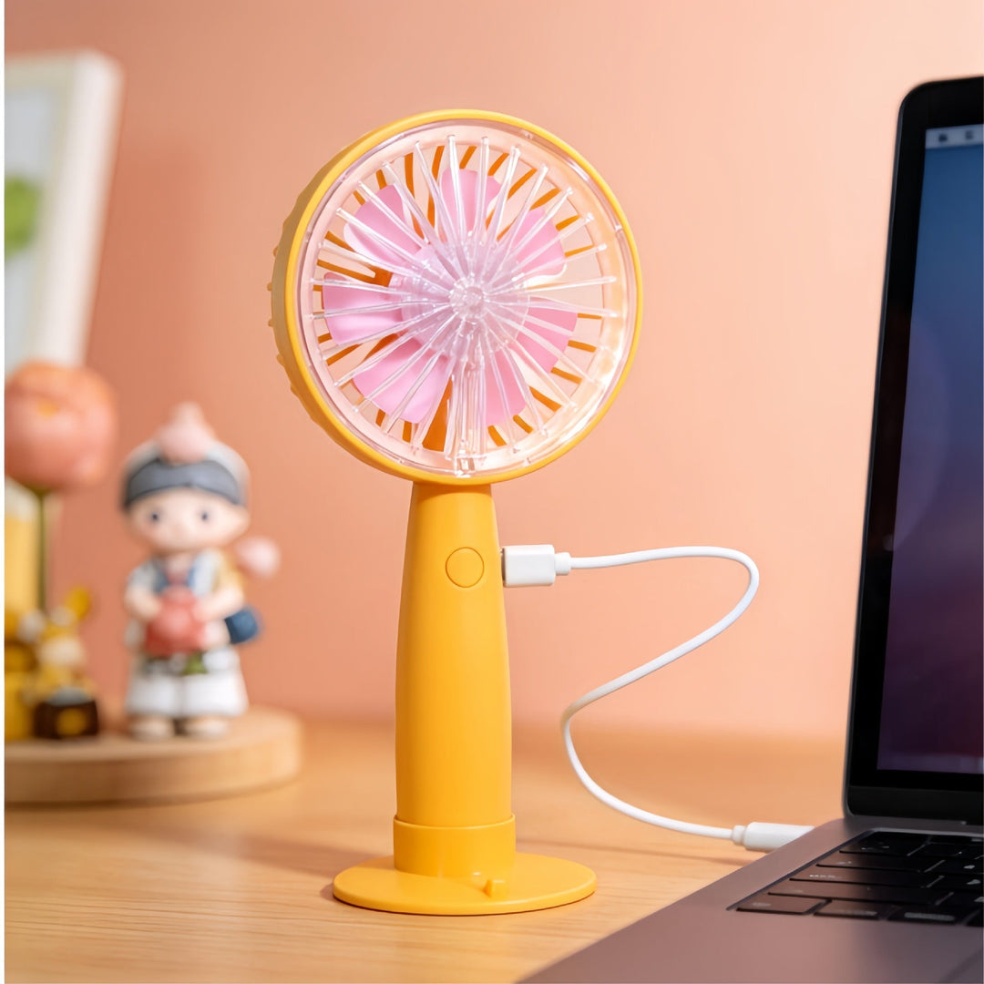 Ergonomisk USB håndvifte for kvinner, gir personlig kjøling og komfort på farten.