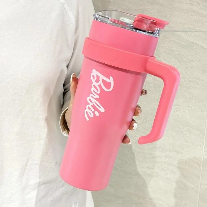 Dame rosa termokopp for reise og daglig bruk, isolert og gjenbrukbar for kaffe eller te.