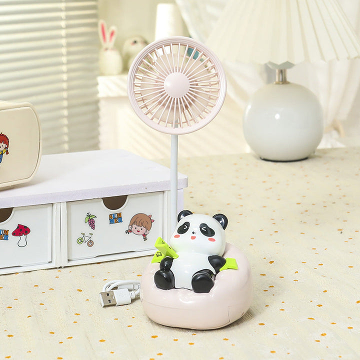 Dame mini vifte med unikt panda utseende, gir effektiv og kraftig kjøling via USB. Perfekt sommergave.