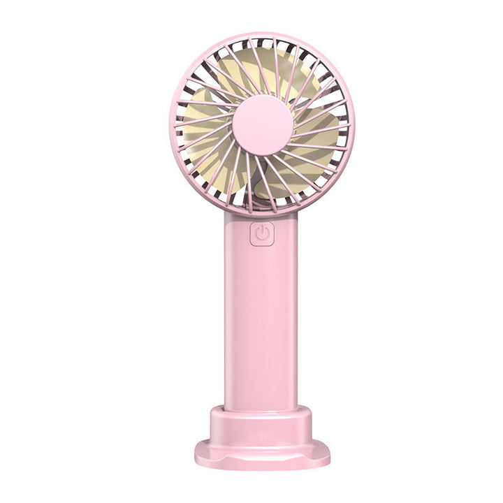 Hvit bærbar mini vifte for personlig kjøling, perfekt for sommer, reise og kontor.