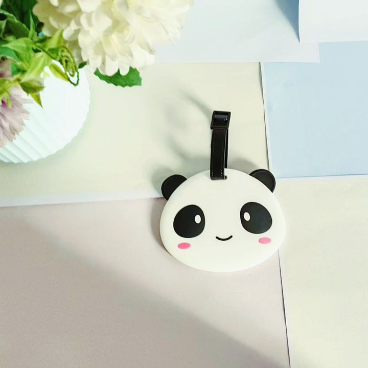 Reiseutstyr: Kreativ panda bagasjeidentifikasjon i silikon, gjør din koffert lett gjenkjennelig på transportbåndet.
