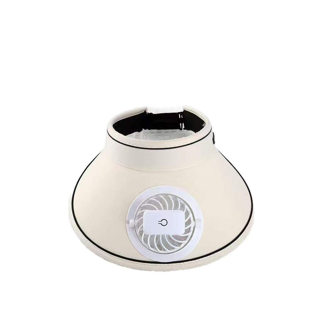 Komfortabel solskjerm med avtakbar USB-vifte. Gir skygge, kjøling & UV-beskyttelse for aktive dager i solen.