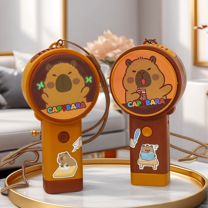 Praktisk USB bærbar vifte, den søte Capybara mini viften er ideell for kontoret eller på farten.