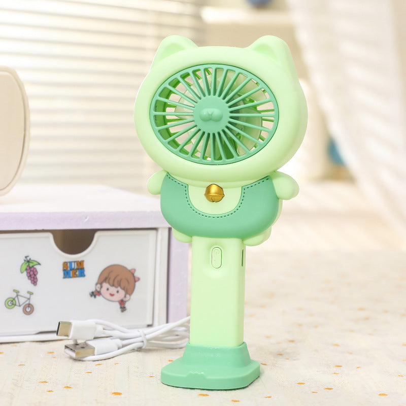 Håndvifte med kattedesign, USB oppladbar for enkel bruk. Perfekt som et reisevennlig avkjølingstilbehør for kvinner.