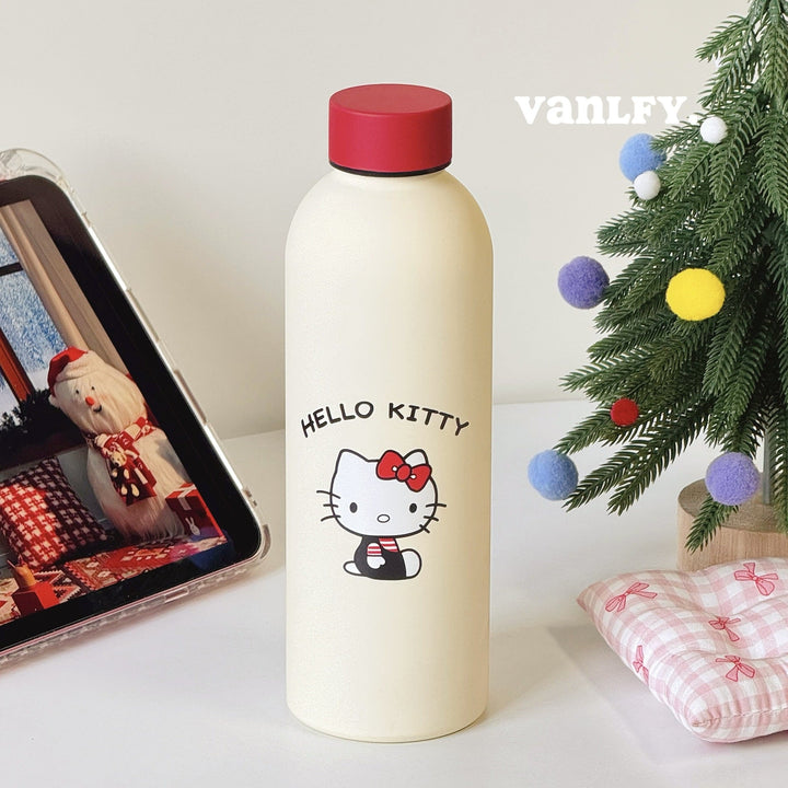 Hello Kitty barneflaske, 500 ml. Isolert rustfritt stål termos, perfekt for å holde drikken kald.