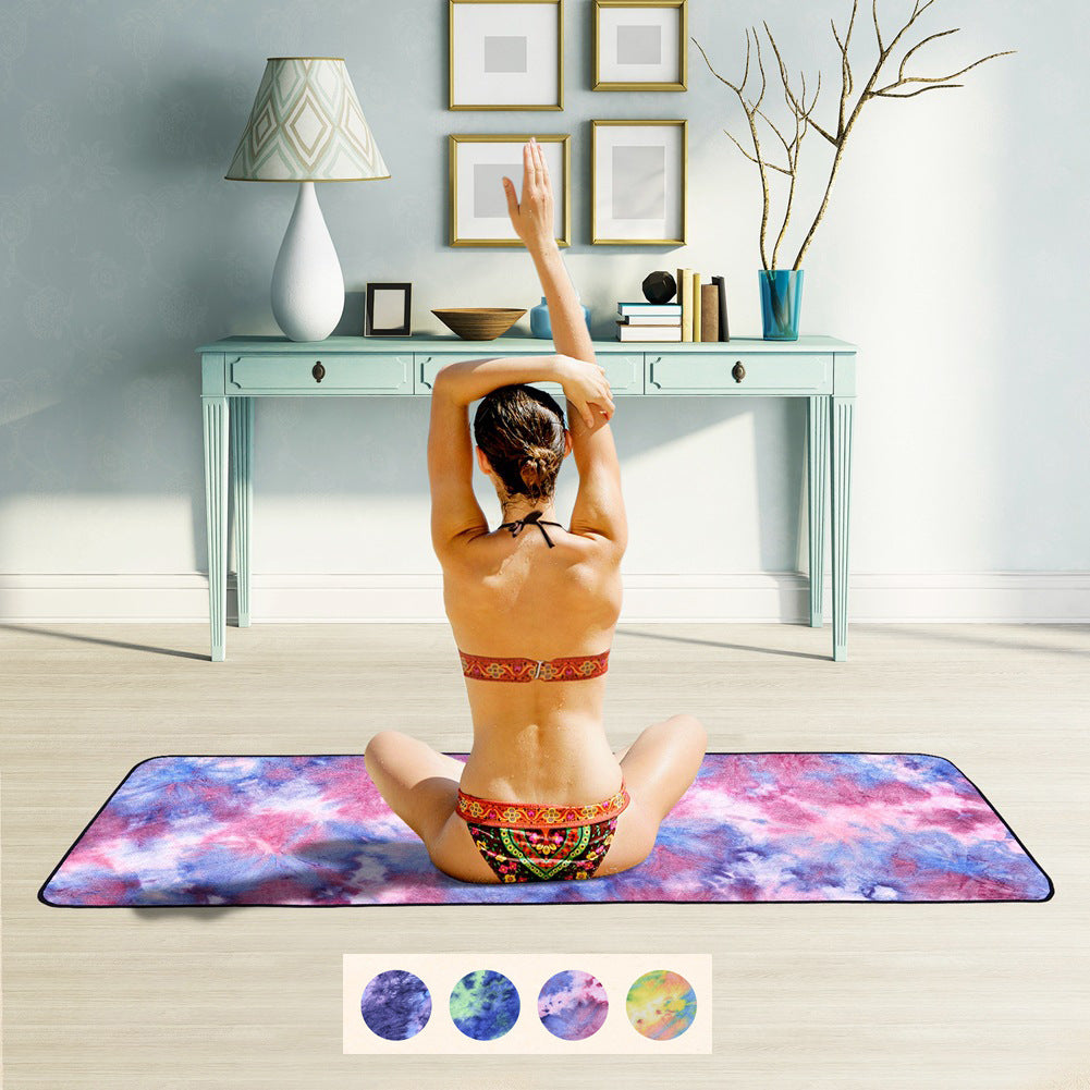 Sklisikker yogamatte for dame, tykk og komfortabel, ideell for yoga, pilates og hjemmetrening.