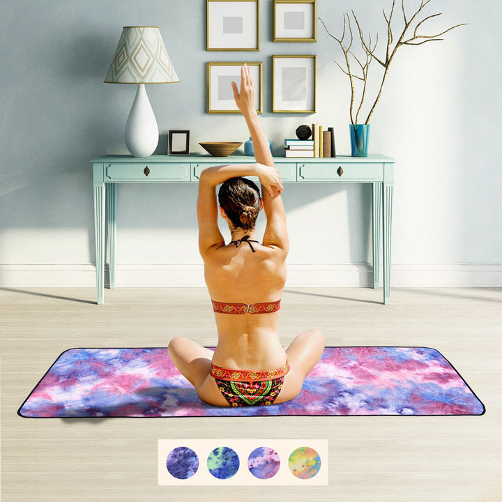 Sklisikker yogamatte for dame, tykk og komfortabel, ideell for yoga, pilates og hjemmetrening.