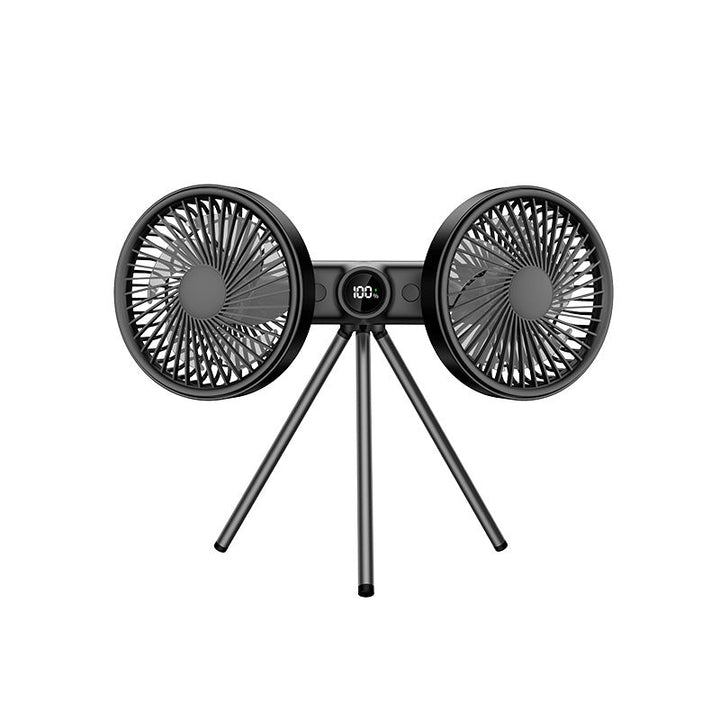 Kompakt unisex bordvifte med to vifter og digital styring, ideell for skrivebord og personlig sommer-kjøling.