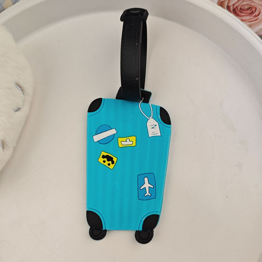 Silikon bagasjeetikett, fargerik og holdbar. Lekent reiseveske-design for enkel personliggjøring av bagasje.
