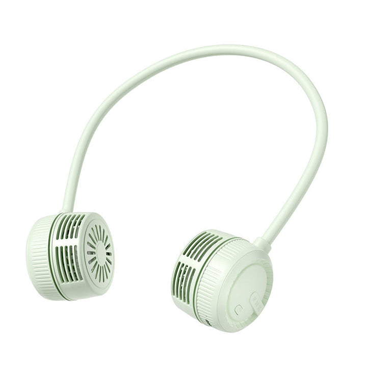 Kompakt hvit og grønn bærbar Bluetooth-høyttaler. Trådløs høyttaler ideell for musikk, reiser og utendørs bruk.
