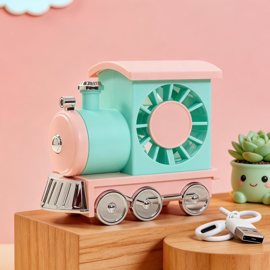 Engasjerende lekelokomotiv i friske farger for barn, inspirerer til rollespill og utforskning av bevegelse.