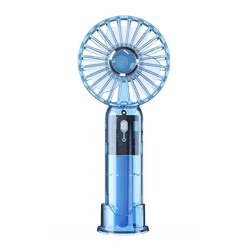 Elegant bærbar USB-vifte for dame, gir effektiv kjøling. Perfekt håndvifte for sommer og aktive dager.
