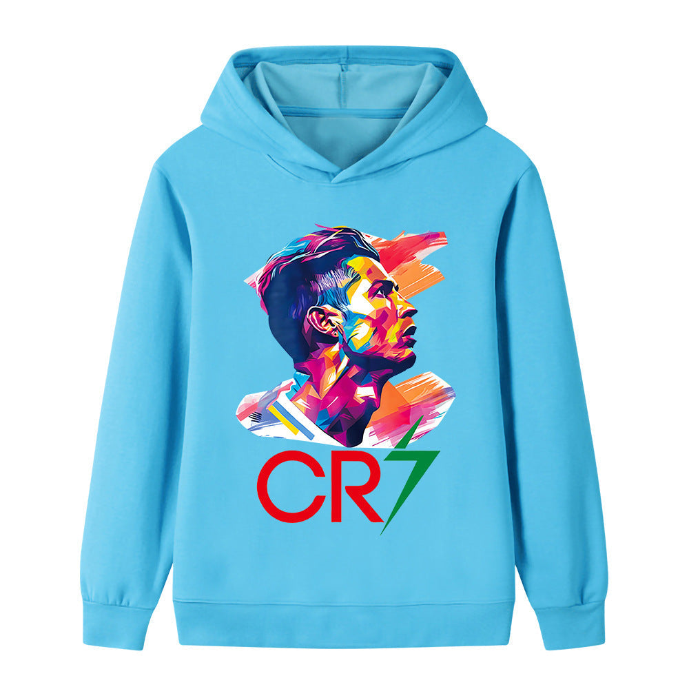 Unge fotballfans hoodie. Varm og stilig hettegenser for alle aktiviteter.