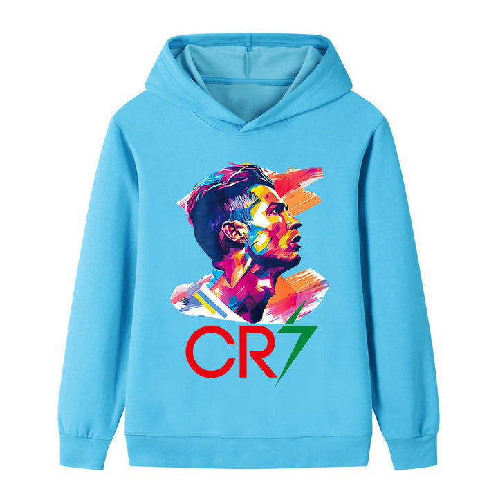 Unge fotballfans hoodie. Varm og stilig hettegenser for alle aktiviteter.