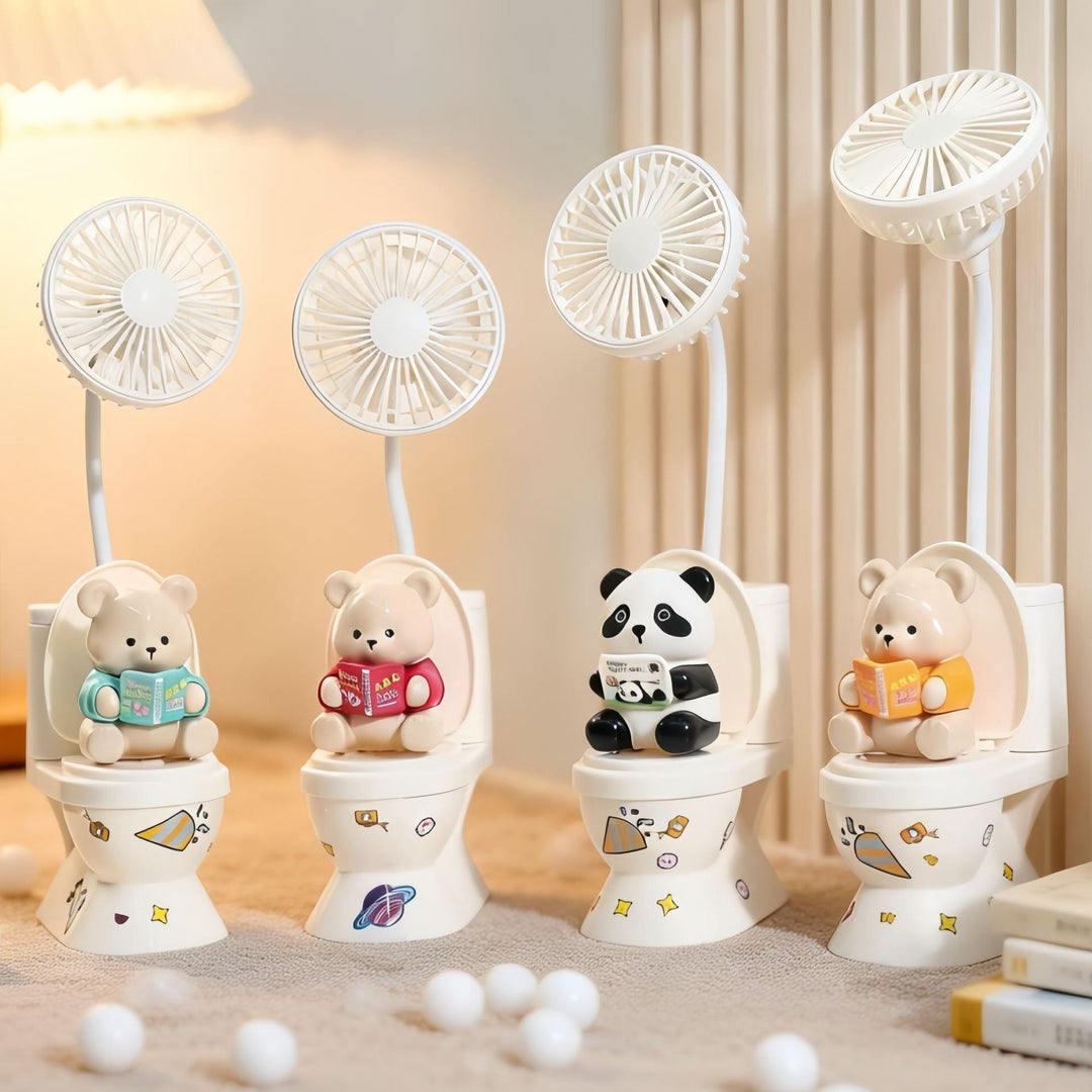Praktisk liten håndvifte med søt bjørnedesign, en perfekt gave for kvinner som trenger kjøling.