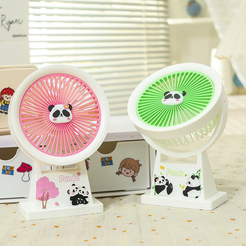 Kompakt hvit panda USB vifte, ideell personlig vifte for kontor, reise eller som en søt gave.