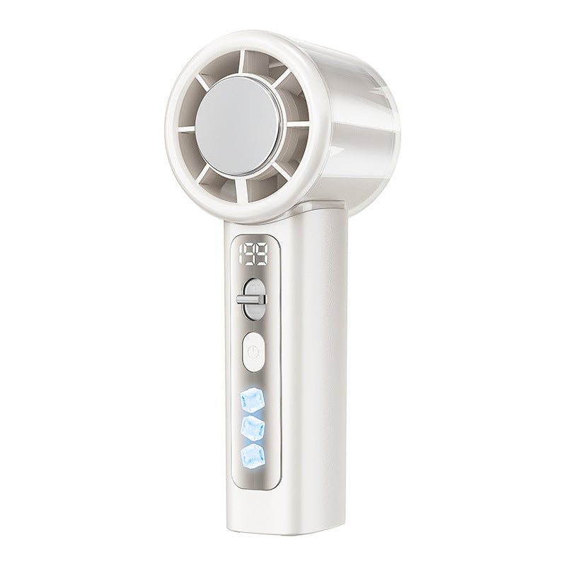 Kompakt USB-drevet mini luftkjøler med vifte, perfekt for skrivebordet. Gir kjølig komfort om sommeren.
