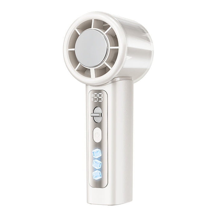Kompakt USB-drevet mini luftkjøler med vifte, perfekt for skrivebordet. Gir kjølig komfort om sommeren.
