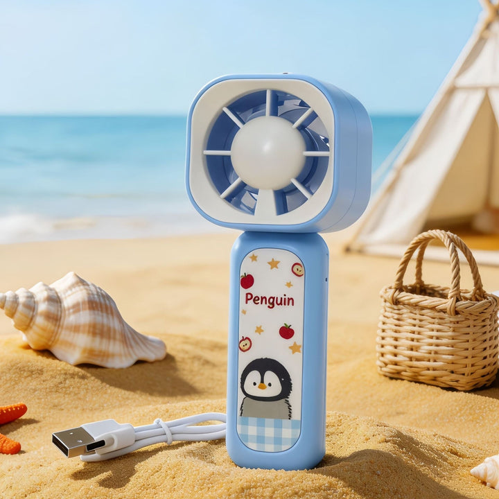 Denne lille USB håndviften gir umiddelbar avkjøling. Perfekt for sommer, reise og utendørsaktiviteter.