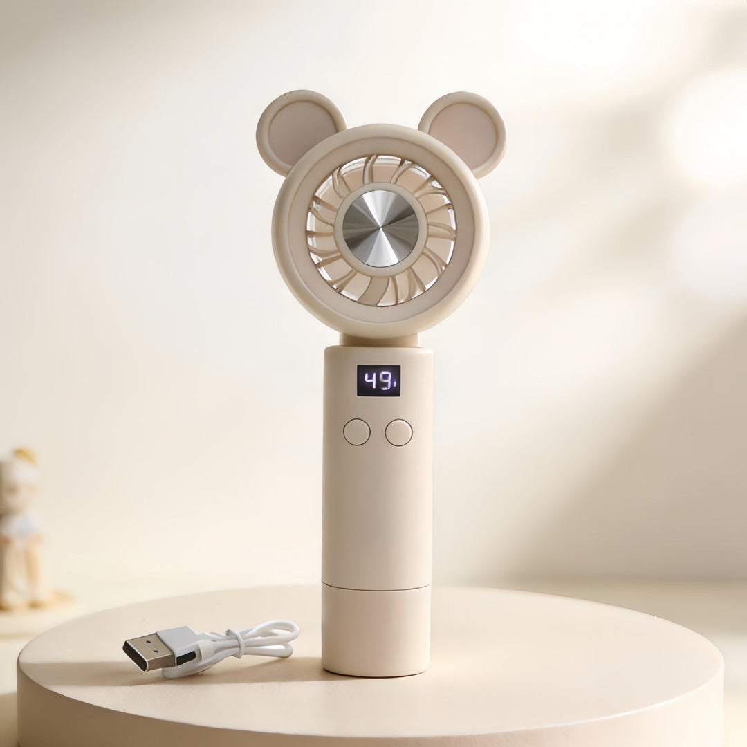 Stillegående digital mini vifte, et must-have sommerutstyr for utendørs og personlig avkjøling.