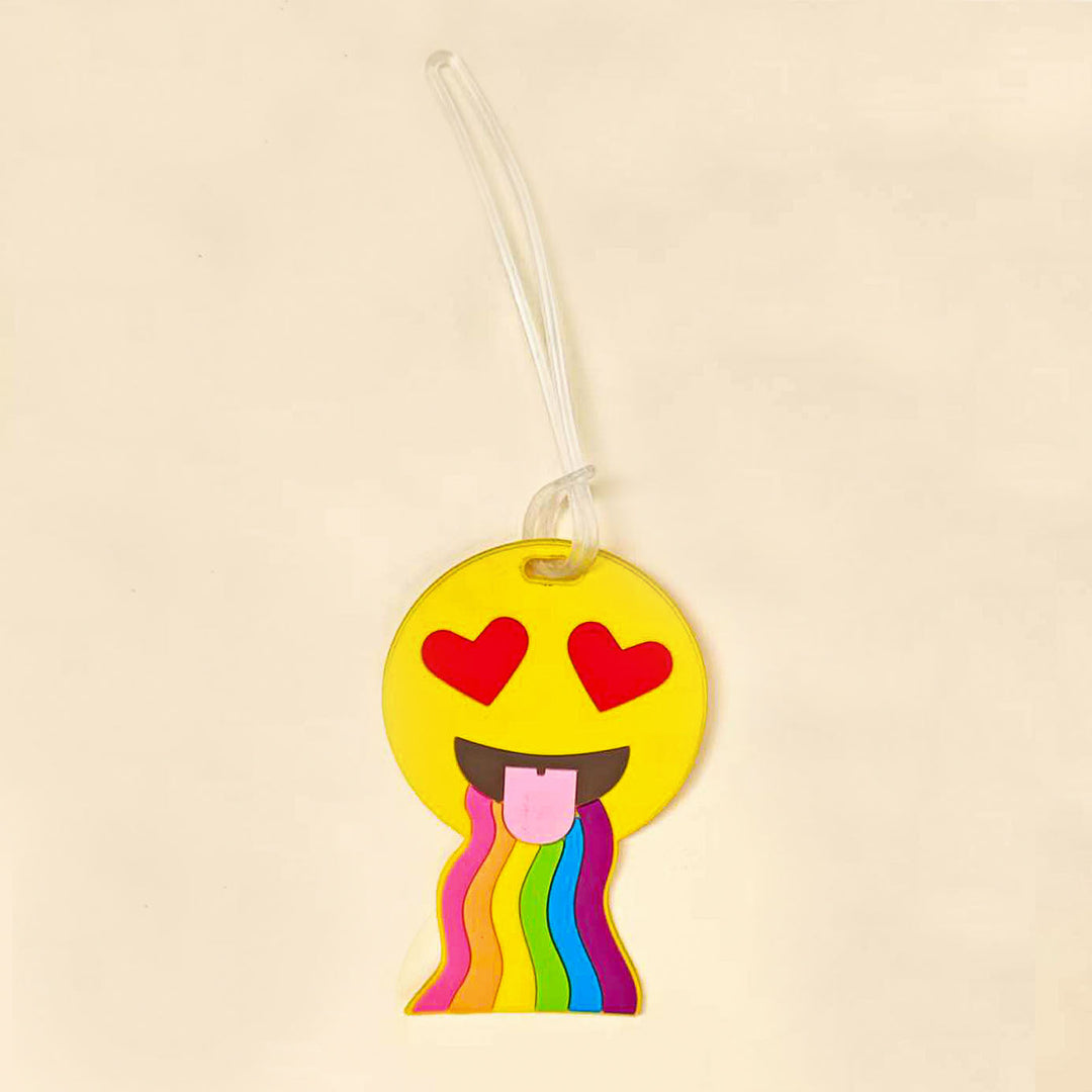 Unisex reise-ID for bagasje, en morsom og praktisk emoji bagasjelapp for alle aldre.