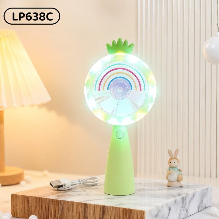 Perfekt sommergadget: USB håndvifte med LED-lys for optimal kjøling.