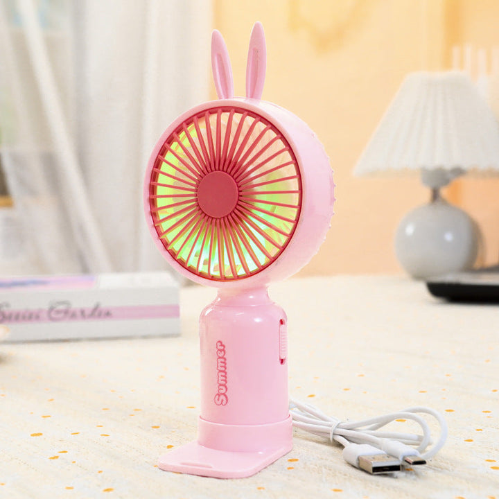 Lettvekt mini vifte, ideell som sommerutstyr; gir effektiv kjøling med USB-strøm.