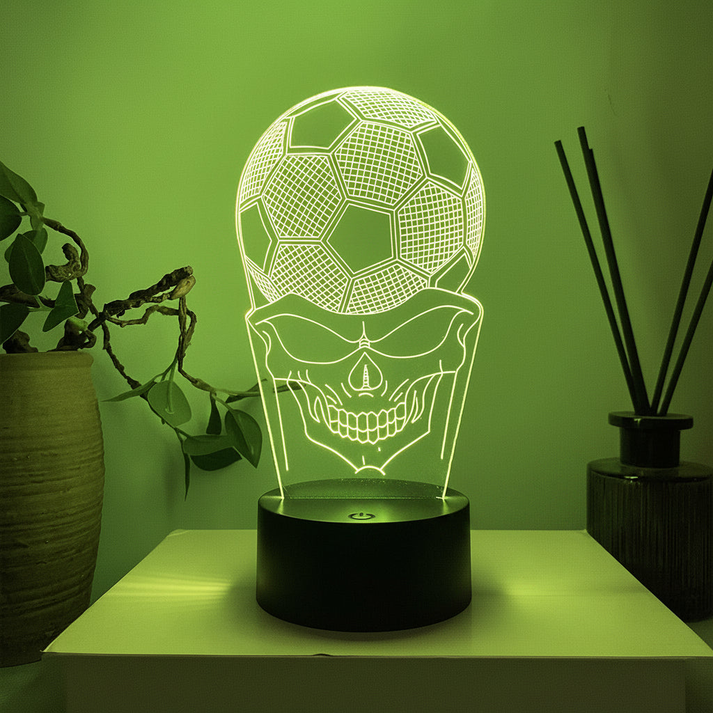 Fotball 3D LED nattlampe, 16 farger, en levende romdekorasjon for barn.