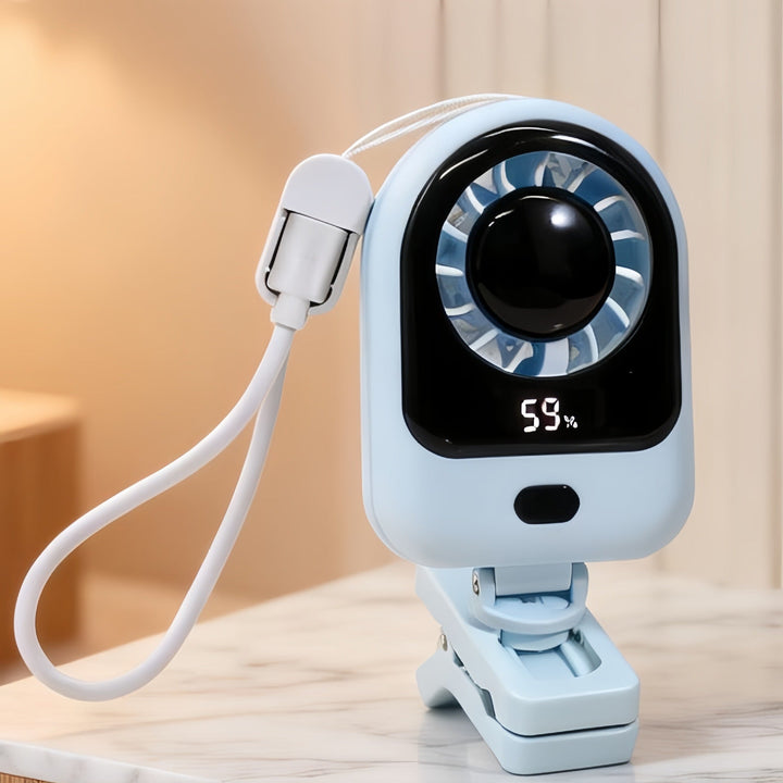 Elegant USB-bordvifte for kontoret, kompakt og kraftig for personlig kjøling med justerbar luftstrøm.