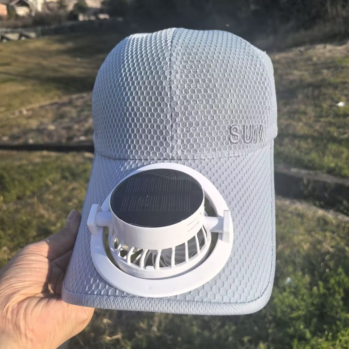 Behagelig ventilert caps for syklister og løpere, med USB-vifte for å holde hodet kjølig.