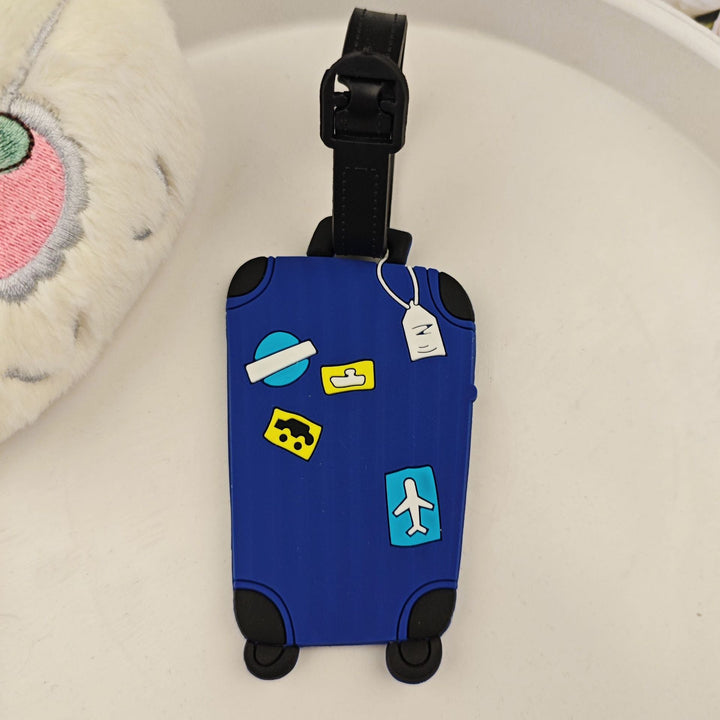 Personlig unisex bagasjeetikett i silikon. Fargerik reiseveske-form, ideell for å finne kofferten din.