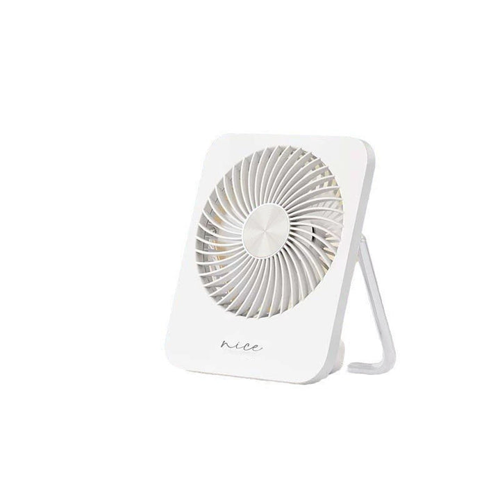 Bærbar USB-vifte for skrivebordet, tilbyr stille og effektiv kjøling. Ideell for hjemmekontor og sommerbruk.