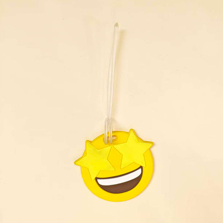 Fargerik silikon bagasjelapp med diverse emojier for å gi kofferten din et unikt og personlig preg.