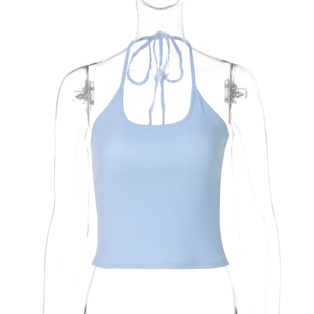 Allsidig dame sportstopp halter, egnet for både trening og avslappet fritid.