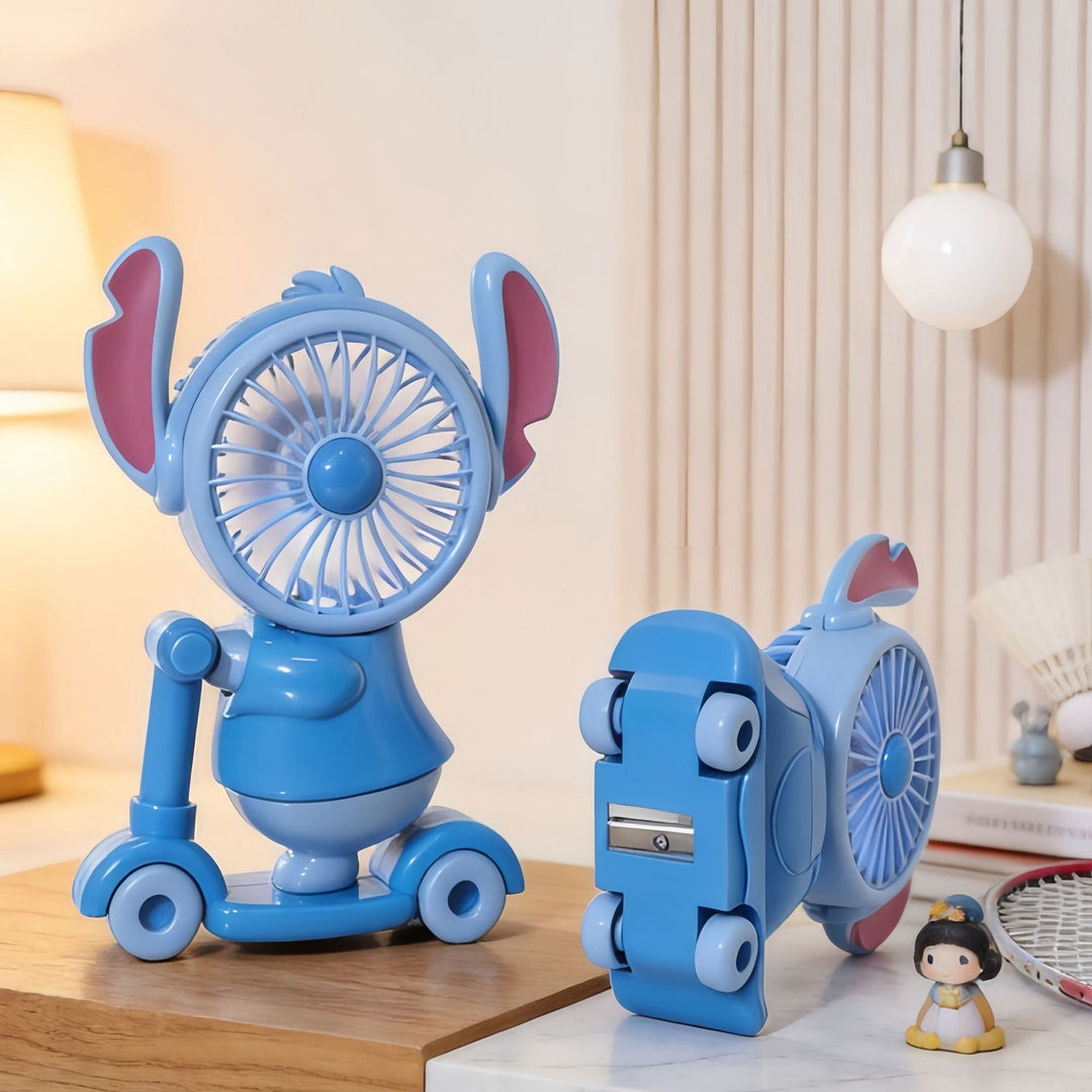 Søt kanin USB bordvifte, kompakt minivifte for kontor/hjemmekontor. Effektiv kjøling om sommeren.