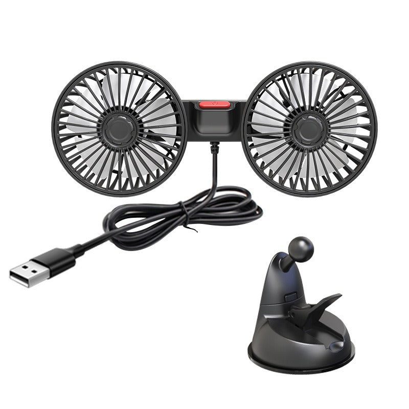 Dobbel bilvifte med USB for enkel tilkobling, gir en sval bris og forbedret klima i bilkupéen.